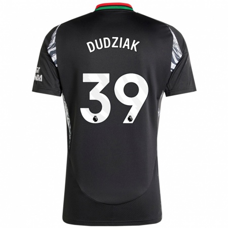 Kandiny Gyermek Harrison Dudziak #39 Fekete Idegenbeli Jersey 2024/25 Mez Póló Ing