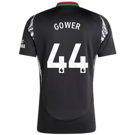 Kandiny Gyermek Jimi Gower #44 Fekete Idegenbeli Jersey 2024/25 Mez Póló Ing