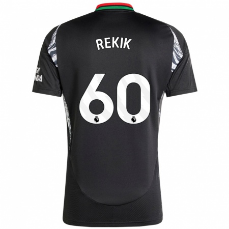 Kandiny Gyermek Omar Rekik #60 Fekete Idegenbeli Jersey 2024/25 Mez Póló Ing