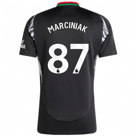 Kandiny Gyermek Alex Marciniak #87 Fekete Idegenbeli Jersey 2024/25 Mez Póló Ing