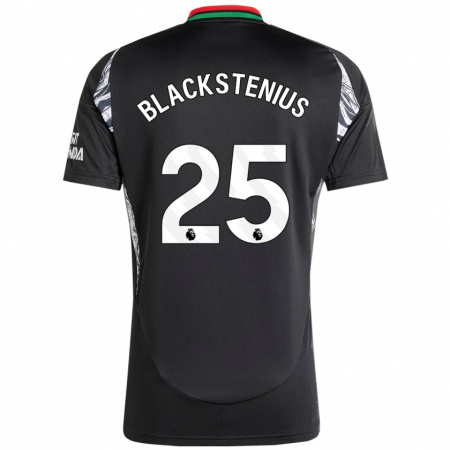 Kandiny Gyermek Stina Blackstenius #25 Fekete Idegenbeli Jersey 2024/25 Mez Póló Ing