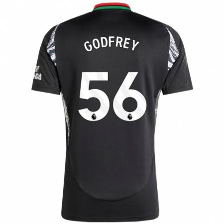 Kandiny Gyermek Freya Godfrey #56 Fekete Idegenbeli Jersey 2024/25 Mez Póló Ing