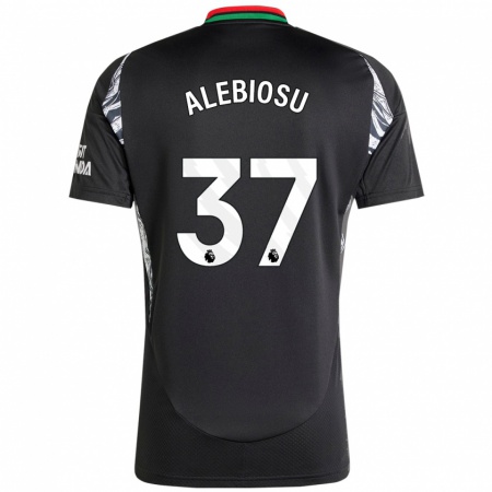 Kandiny Gyermek Ryan Alebiosu #37 Fekete Idegenbeli Jersey 2024/25 Mez Póló Ing