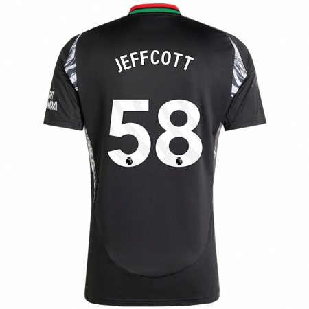 Kandiny Gyermek Henry Jeffcott #58 Fekete Idegenbeli Jersey 2024/25 Mez Póló Ing