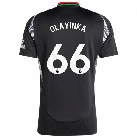 Kandiny Gyermek James Olayinka #66 Fekete Idegenbeli Jersey 2024/25 Mez Póló Ing