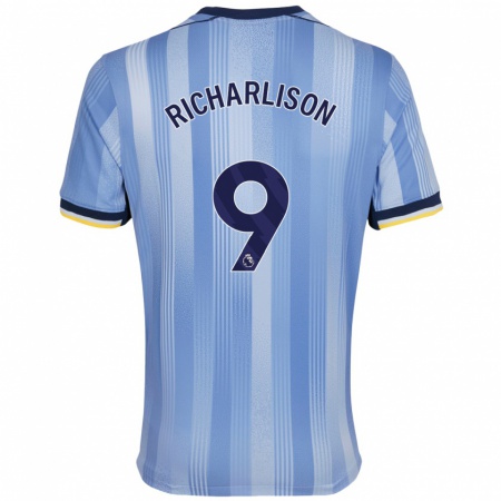 Kandiny Gyermek Richarlison #9 Világoskék Idegenbeli Jersey 2024/25 Mez Póló Ing