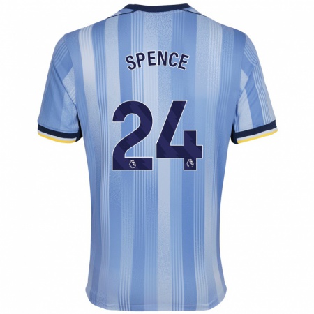 Kandiny Gyermek Djed Spence #24 Világoskék Idegenbeli Jersey 2024/25 Mez Póló Ing