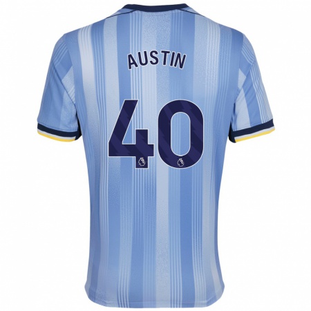 Kandiny Gyermek Brandon Austin #40 Világoskék Idegenbeli Jersey 2024/25 Mez Póló Ing