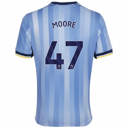 Kandiny Gyermek Mikey Moore #47 Világoskék Idegenbeli Jersey 2024/25 Mez Póló Ing