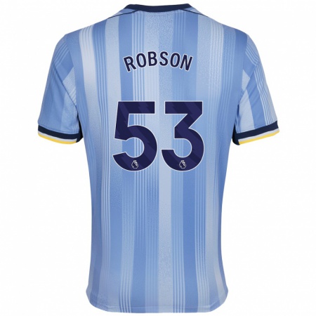 Kandiny Gyermek Max Robson #53 Világoskék Idegenbeli Jersey 2024/25 Mez Póló Ing