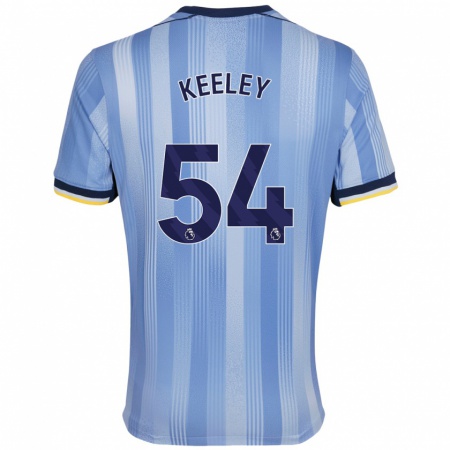 Kandiny Gyermek Josh Keeley #54 Világoskék Idegenbeli Jersey 2024/25 Mez Póló Ing