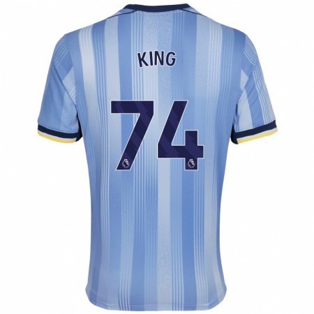 Kandiny Gyermek Maeson King #74 Világoskék Idegenbeli Jersey 2024/25 Mez Póló Ing