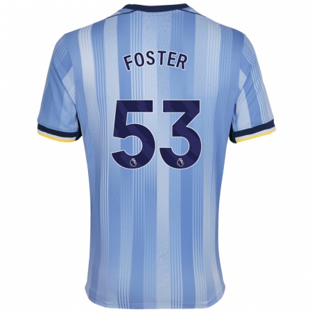 Kandiny Gyermek Brooklyn Lyons-Foster #53 Világoskék Idegenbeli Jersey 2024/25 Mez Póló Ing