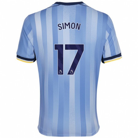 Kandiny Gyermek Kyah Simon #17 Világoskék Idegenbeli Jersey 2024/25 Mez Póló Ing