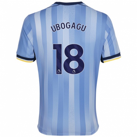 Kandiny Gyermek Chioma Ubogagu #18 Világoskék Idegenbeli Jersey 2024/25 Mez Póló Ing