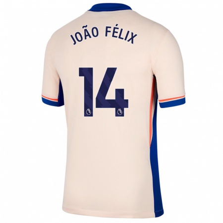 Kandiny Gyermek João Félix #14 Világos Bézs Idegenbeli Jersey 2024/25 Mez Póló Ing