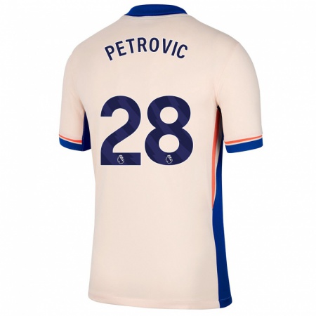 Kandiny Gyermek Djordje Petrovic #28 Világos Bézs Idegenbeli Jersey 2024/25 Mez Póló Ing