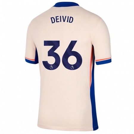 Kandiny Gyermek Deivid Washington #36 Világos Bézs Idegenbeli Jersey 2024/25 Mez Póló Ing