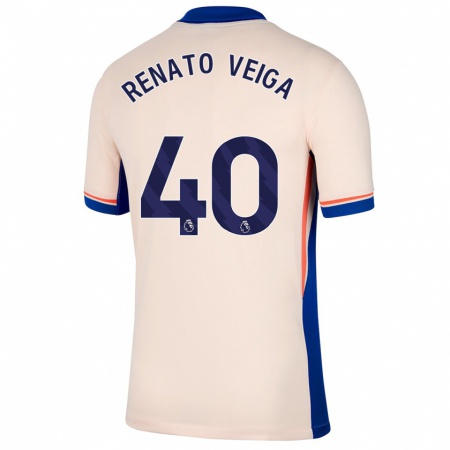 Kandiny Gyermek Renato Veiga #40 Világos Bézs Idegenbeli Jersey 2024/25 Mez Póló Ing