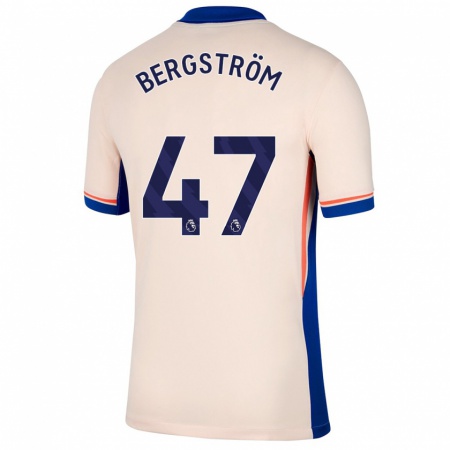 Kandiny Gyermek Lucas Bergström #47 Világos Bézs Idegenbeli Jersey 2024/25 Mez Póló Ing