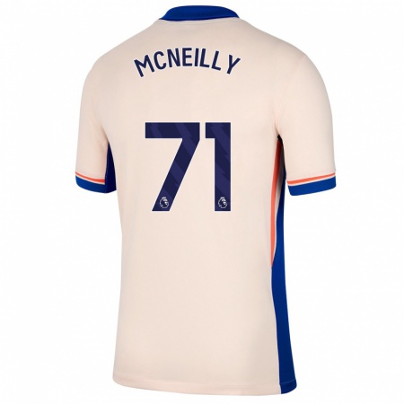 Kandiny Gyermek Donnell Mcneilly #71 Világos Bézs Idegenbeli Jersey 2024/25 Mez Póló Ing