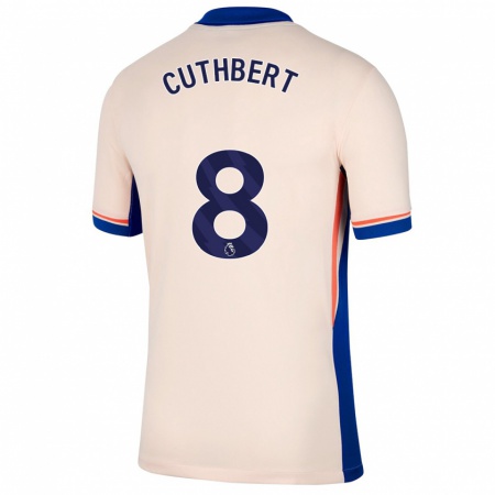 Kandiny Gyermek Erin Cuthbert #8 Világos Bézs Idegenbeli Jersey 2024/25 Mez Póló Ing