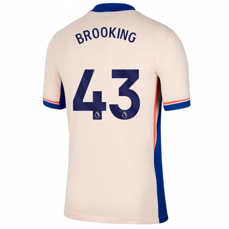 Kandiny Gyermek Josh Brooking #43 Világos Bézs Idegenbeli Jersey 2024/25 Mez Póló Ing