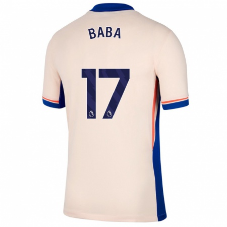 Kandiny Gyermek Abdul-Rahman Baba #17 Világos Bézs Idegenbeli Jersey 2024/25 Mez Póló Ing