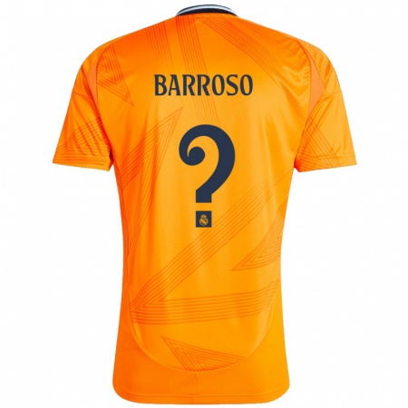 Kandiny Gyermek Jaime Barroso #0 Narancs Idegenbeli Jersey 2024/25 Mez Póló Ing