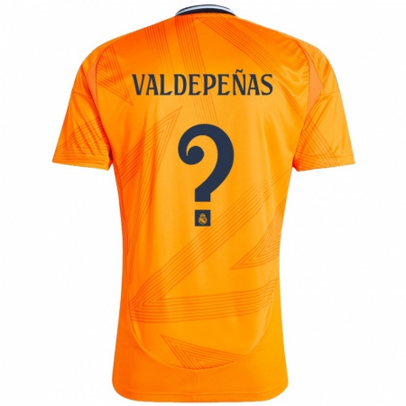 Kandiny Gyermek Víctor Valdepeñas #0 Narancs Idegenbeli Jersey 2024/25 Mez Póló Ing