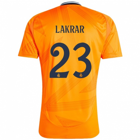 Kandiny Gyermek Maëlle Lakrar #23 Narancs Idegenbeli Jersey 2024/25 Mez Póló Ing