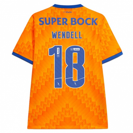 Kandiny Gyermek Wendell #18 Narancs Idegenbeli Jersey 2024/25 Mez Póló Ing