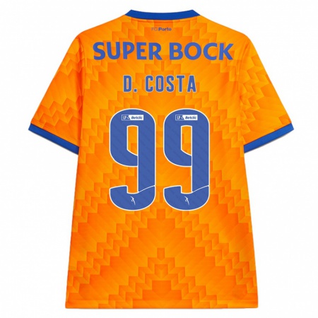 Kandiny Gyermek Diogo Costa #99 Narancs Idegenbeli Jersey 2024/25 Mez Póló Ing