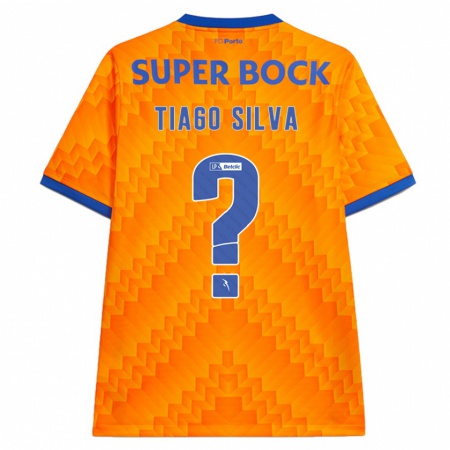 Kandiny Gyermek Tiago Silva #0 Narancs Idegenbeli Jersey 2024/25 Mez Póló Ing