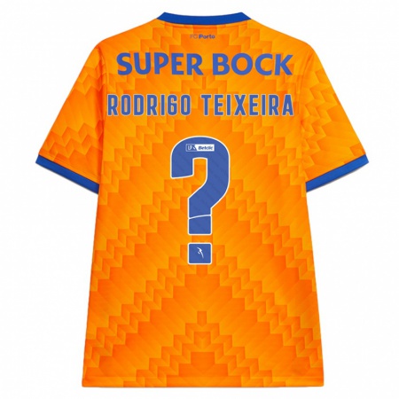 Kandiny Gyermek Rodrigo Teixeira #0 Narancs Idegenbeli Jersey 2024/25 Mez Póló Ing