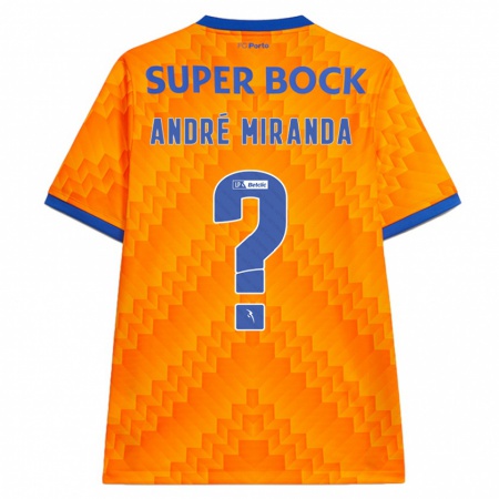 Kandiny Gyermek André Miranda #0 Narancs Idegenbeli Jersey 2024/25 Mez Póló Ing