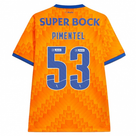 Kandiny Gyermek Eric Pimentel #53 Narancs Idegenbeli Jersey 2024/25 Mez Póló Ing