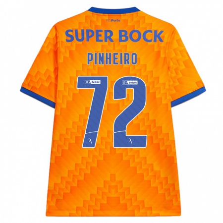 Kandiny Gyermek Rodrigo Pinheiro #72 Narancs Idegenbeli Jersey 2024/25 Mez Póló Ing