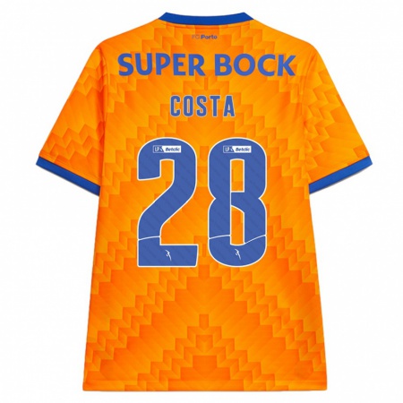 Kandiny Gyermek Bruno Costa #28 Narancs Idegenbeli Jersey 2024/25 Mez Póló Ing