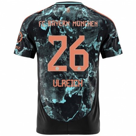 Kandiny Gyermek Sven Ulreich #26 Fekete Idegenbeli Jersey 2024/25 Mez Póló Ing