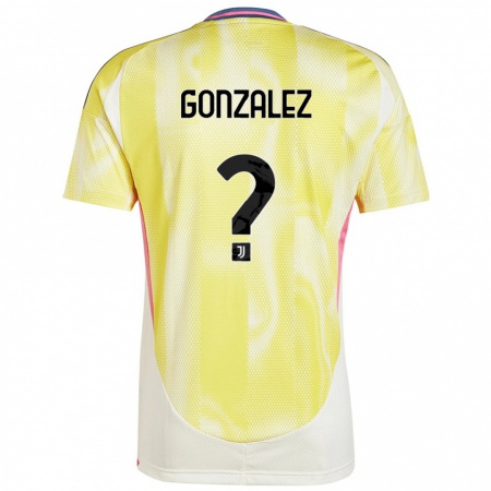 Kandiny Gyermek Facundo González #0 Napsárga Idegenbeli Jersey 2024/25 Mez Póló Ing