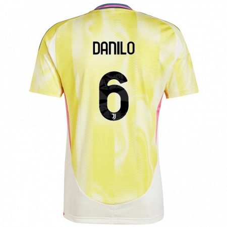 Kandiny Gyermek Danilo #6 Napsárga Idegenbeli Jersey 2024/25 Mez Póló Ing