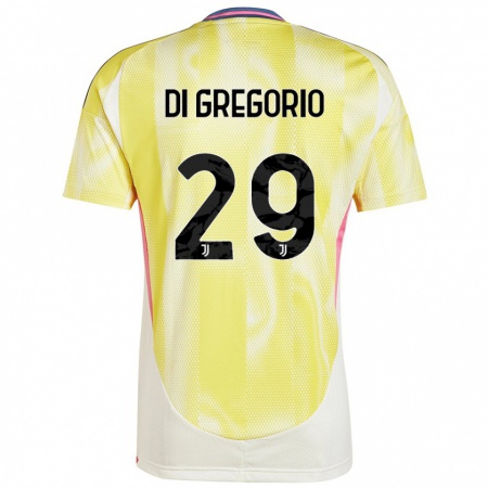 Kandiny Gyermek Michele Di Gregorio #29 Napsárga Idegenbeli Jersey 2024/25 Mez Póló Ing