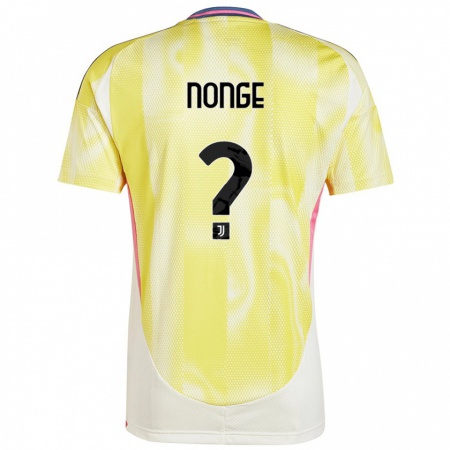 Kandiny Gyermek Joseph Nonge #0 Napsárga Idegenbeli Jersey 2024/25 Mez Póló Ing