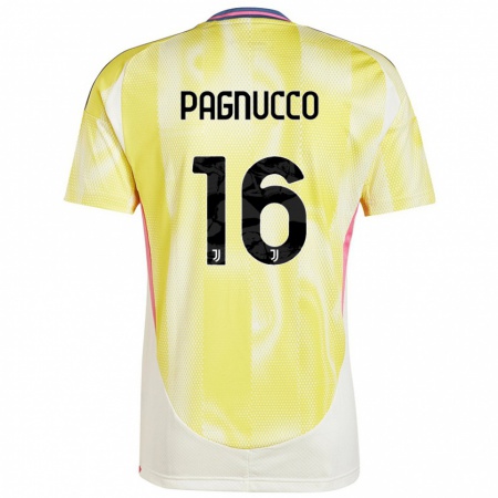 Kandiny Gyermek Filippo Pagnucco #16 Napsárga Idegenbeli Jersey 2024/25 Mez Póló Ing