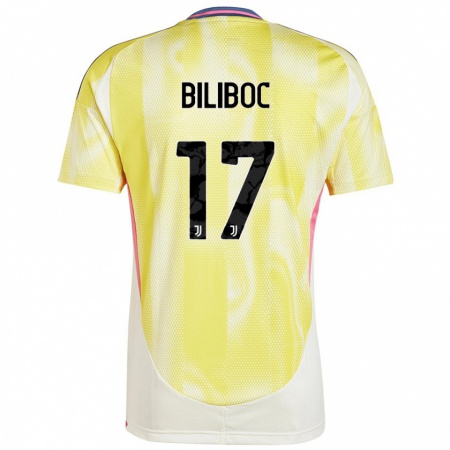 Kandiny Gyermek Lorenzo Biliboc #17 Napsárga Idegenbeli Jersey 2024/25 Mez Póló Ing