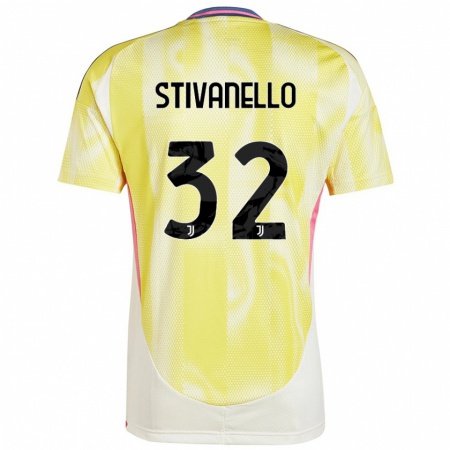 Kandiny Gyermek Riccardo Stivanello #32 Napsárga Idegenbeli Jersey 2024/25 Mez Póló Ing