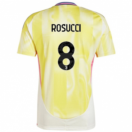 Kandiny Gyermek Martina Rosucci #8 Napsárga Idegenbeli Jersey 2024/25 Mez Póló Ing