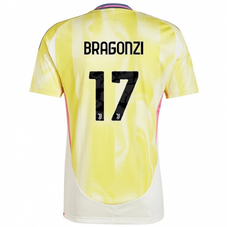 Kandiny Gyermek Asia Bragonzi #17 Napsárga Idegenbeli Jersey 2024/25 Mez Póló Ing