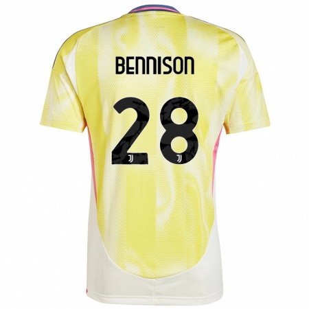 Kandiny Gyermek Hanna Bennison #28 Napsárga Idegenbeli Jersey 2024/25 Mez Póló Ing